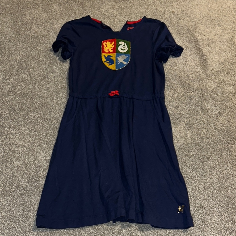 Mini Boden Blue and Red Pleated Sundress Casual
